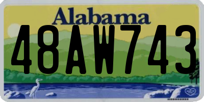 AL license plate 48AW743