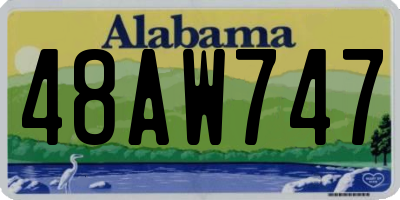 AL license plate 48AW747