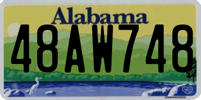 AL license plate 48AW748