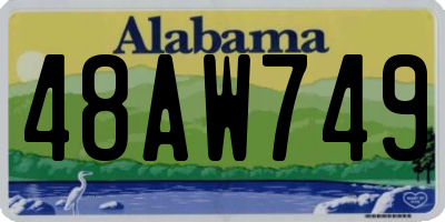 AL license plate 48AW749