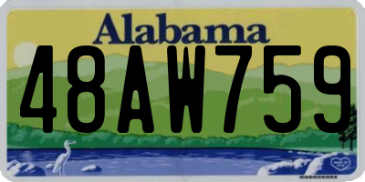 AL license plate 48AW759
