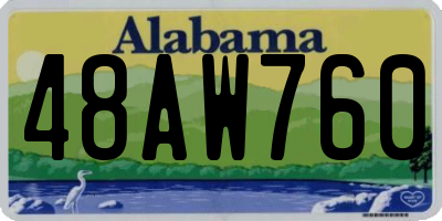 AL license plate 48AW760