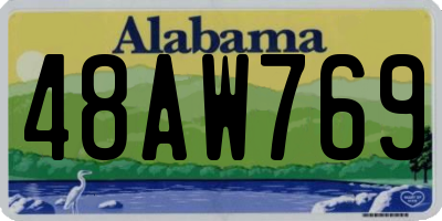 AL license plate 48AW769