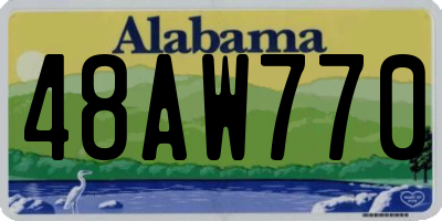 AL license plate 48AW770