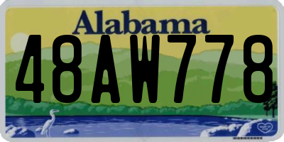 AL license plate 48AW778