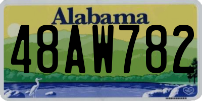 AL license plate 48AW782