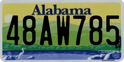 AL license plate 48AW785