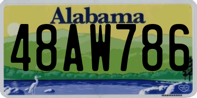 AL license plate 48AW786