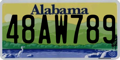 AL license plate 48AW789