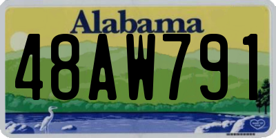 AL license plate 48AW791