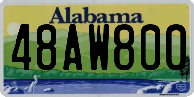 AL license plate 48AW800