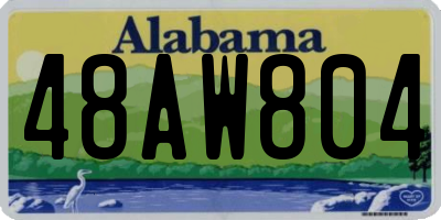 AL license plate 48AW804