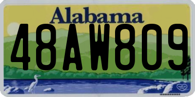 AL license plate 48AW809