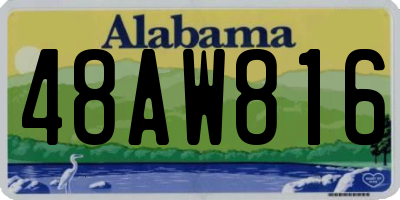 AL license plate 48AW816
