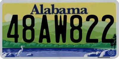 AL license plate 48AW822