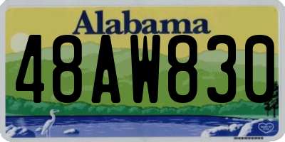 AL license plate 48AW830