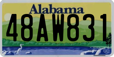 AL license plate 48AW831