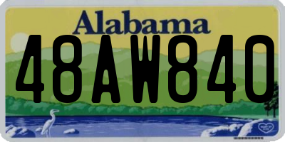AL license plate 48AW840