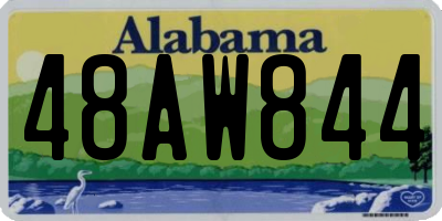 AL license plate 48AW844