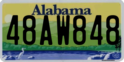 AL license plate 48AW848