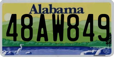 AL license plate 48AW849