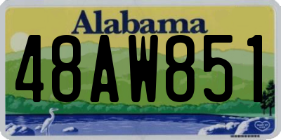 AL license plate 48AW851