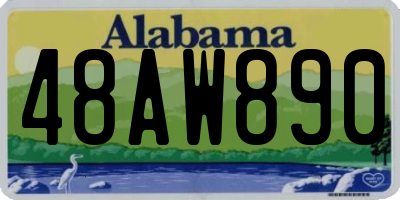 AL license plate 48AW890