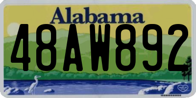 AL license plate 48AW892
