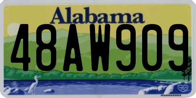 AL license plate 48AW909