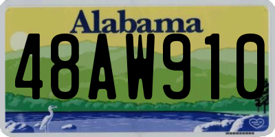 AL license plate 48AW910