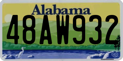 AL license plate 48AW932