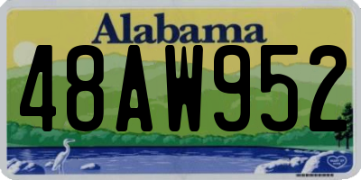 AL license plate 48AW952