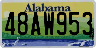 AL license plate 48AW953
