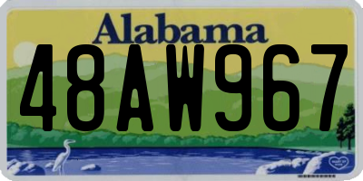 AL license plate 48AW967