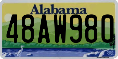AL license plate 48AW980