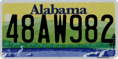 AL license plate 48AW982