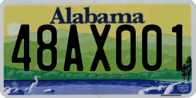 AL license plate 48AX001