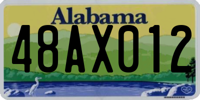 AL license plate 48AX012