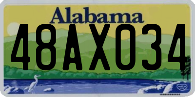 AL license plate 48AX034