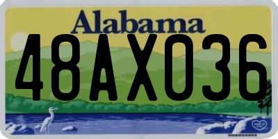AL license plate 48AX036