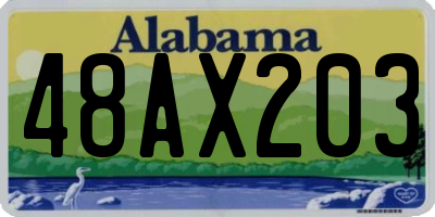 AL license plate 48AX203