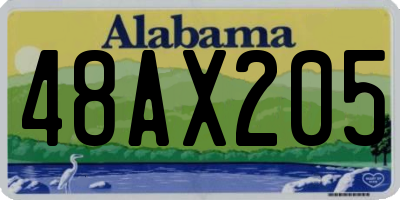 AL license plate 48AX205