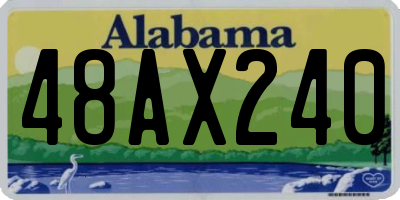 AL license plate 48AX240
