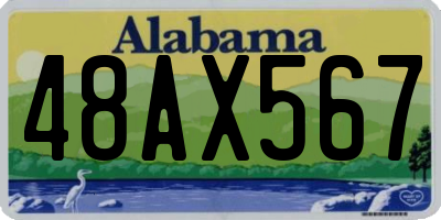 AL license plate 48AX567
