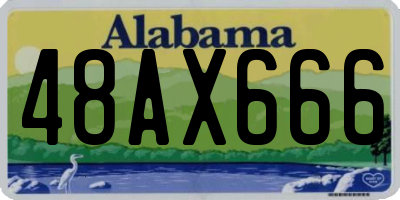 AL license plate 48AX666
