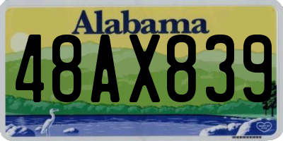 AL license plate 48AX839