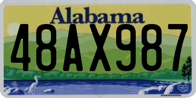 AL license plate 48AX987