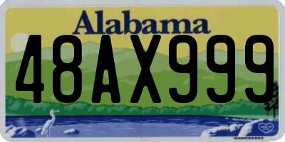 AL license plate 48AX999