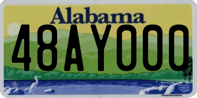 AL license plate 48AY000
