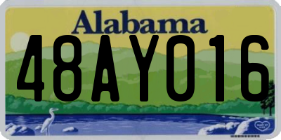 AL license plate 48AY016